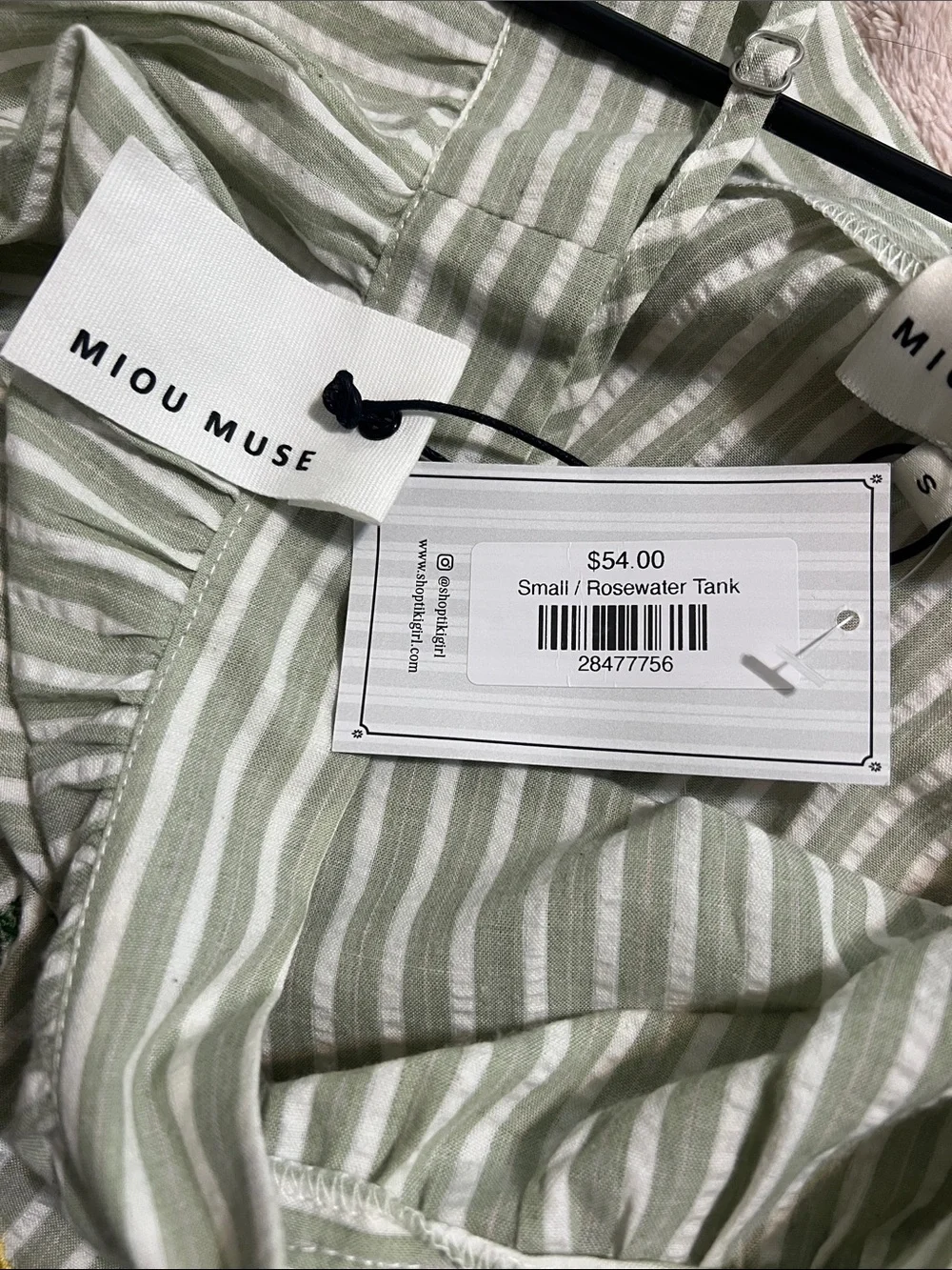 Miou Muse Rosewater Tank | NWT | Size Small